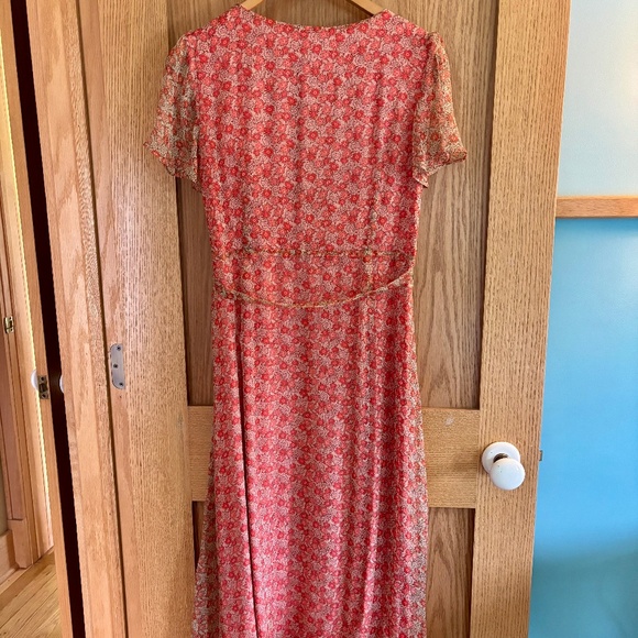 Gaala Paris Nadia Silk Retro Button Down Midi Dress, Size 38 Medium - Picture 2 of 8